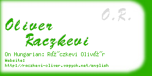 oliver raczkevi business card